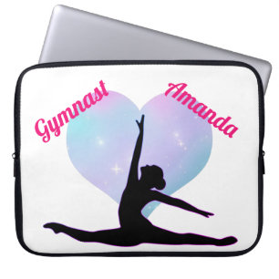 Funda Para Portátil Chicas Gimnasia Personalizado Rosa caliente / Blan