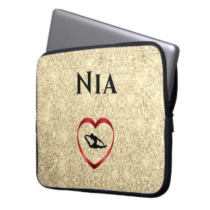 Funda Para Portátil Chicas Gimnasia Portátil Sleeve - Nombre personali