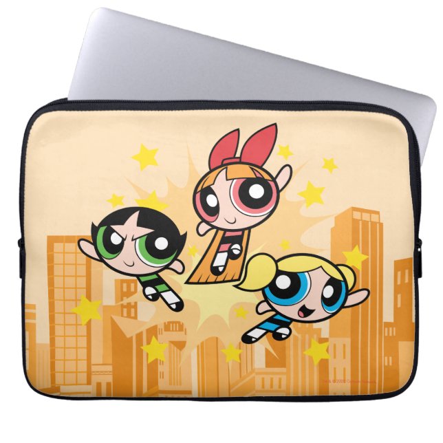Funda Para Portátil Chicas poderosos salvan el día (Frente)