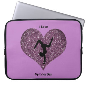Funda Para Portátil Chicas Purple I Love Gymnastics Laptop Sleeve