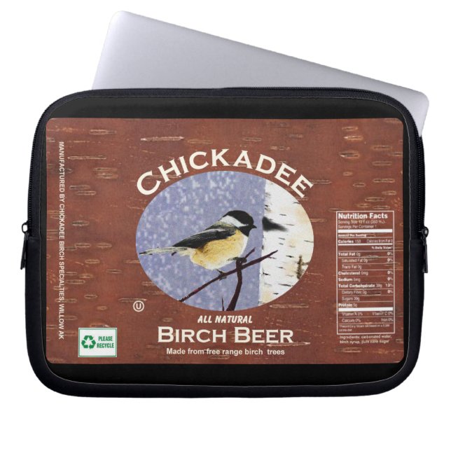 Funda Para Portátil Chickadee Birch Beer (Frente)