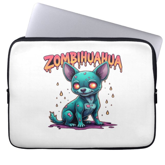 Funda Para Portátil Chihuahua Chi Chichi Chiwawa Zombie Dog Halloween (Frente)