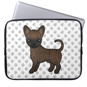 Funda Para Portátil Chihuahua de dibujos animados con pelaje liso atig