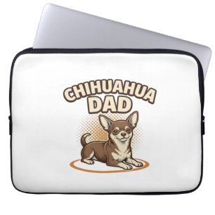 Funda Para Portátil Chihuahua Papá Grabado Vintage Diseño Amante de lo