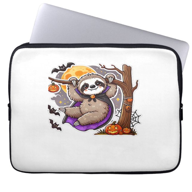 Funda Para Portátil Chill Thrills Halloween Sloth T-Shirt sobredimensi (Frente)