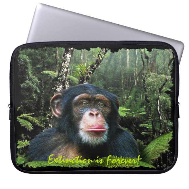 Funda Para Portátil Chimpancé africano y manga de laptops para vida si (Frente)