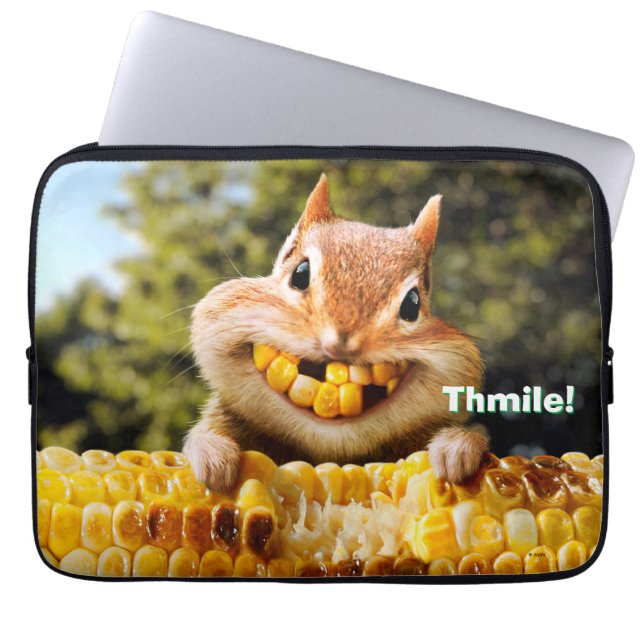 Funda Para Portátil Chipmunk Comiendo maíz (Frente)
