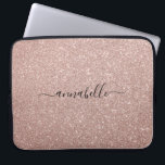 Funda Para Portátil Chispa subió rosa moderno femenino del purpurina<br><div class="desc">Manga subió rosa moderno femenino del ordenador de la chispa del purpurina del oro de la escritura</div>