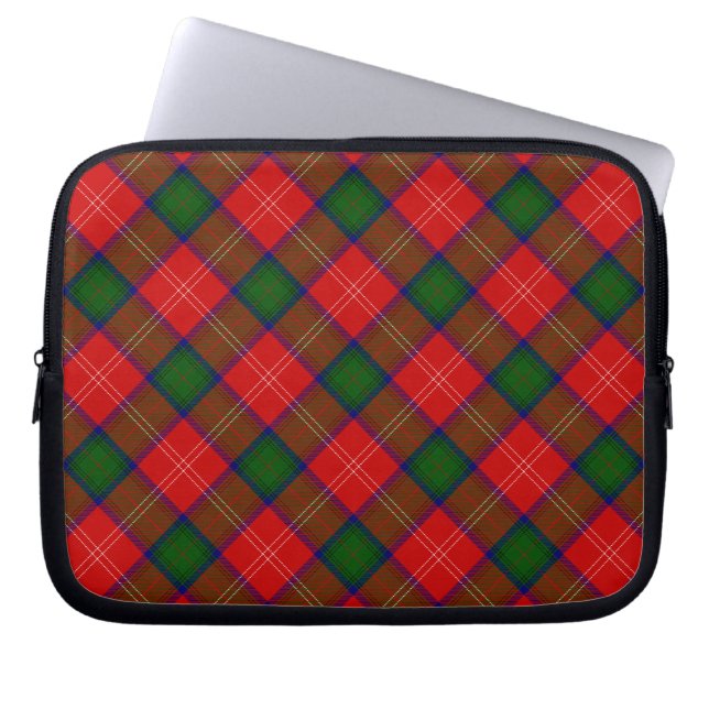 Funda Para Portátil Chitolm tartan rojo platillo (Frente)