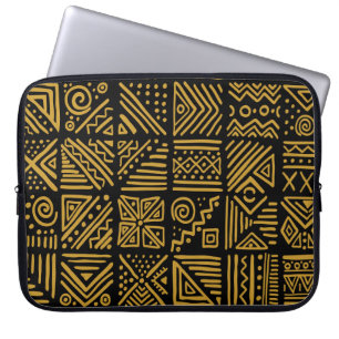 Funda Para Portátil Choque africano: etnia tribal sin costuras.