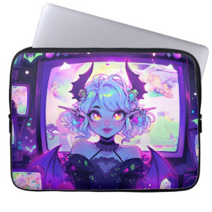 Funda Para Portátil Ciberpunk gótico Demon Fantasy Anime Chica