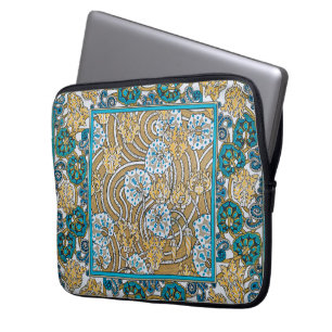 Funda Para Portátil ciclamen azul arte nuevo flor botánica