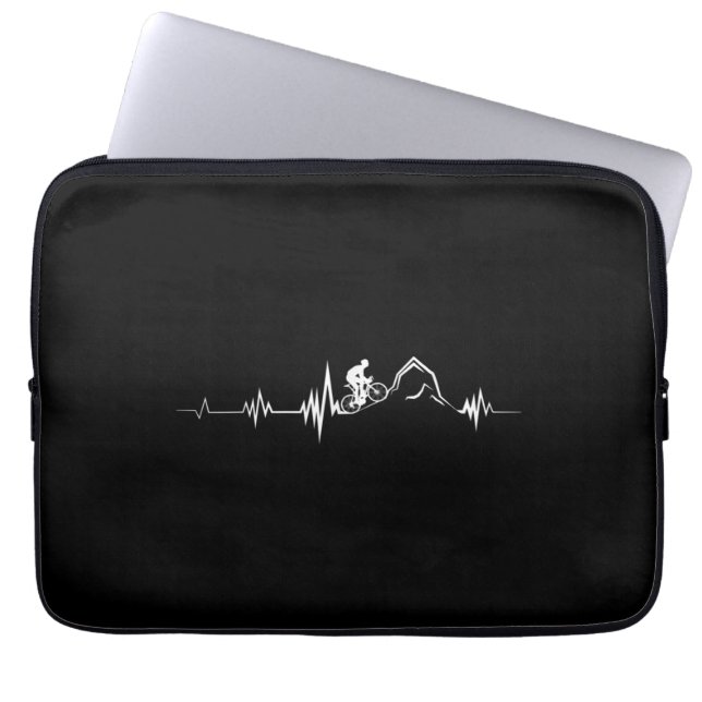 Funda Para Portátil Ciclismo Carreras Heartbeat Bicicleta de montaña (Frente)