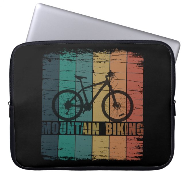 Funda Para Portátil Ciclismo de montaña vintage en bicicleta de montañ (Frente)