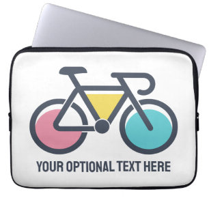 Funda Para Portátil Ciclismo de texto personalizado