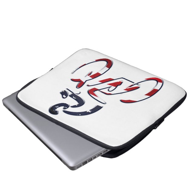 Funda Para Portátil CICLISMO Patriótico de EEUU (Inferior anverso)