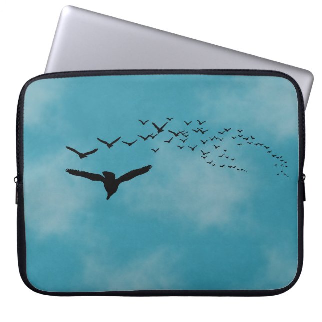 Funda Para Portátil Cielo con los pájaros (Frente)