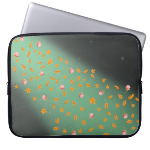 Funda Para Portátil Cielo de noche de otoño y rosas