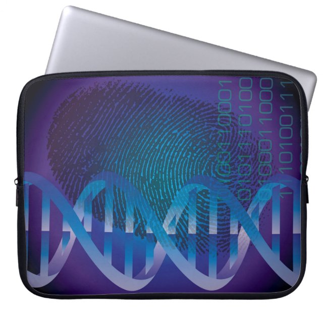 Funda Para Portátil Ciencia de las huellas dactilares de ADN (Frente)