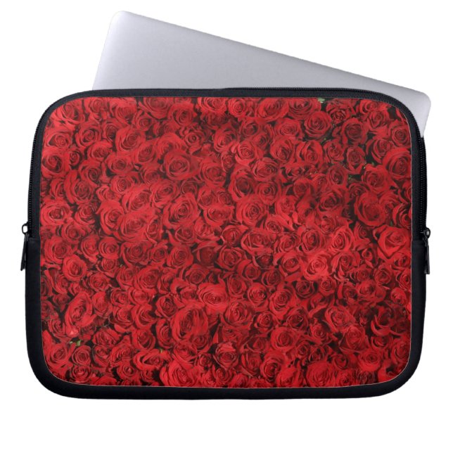 Funda Para Portátil Cientos de hermosas rosas rojas (Frente)