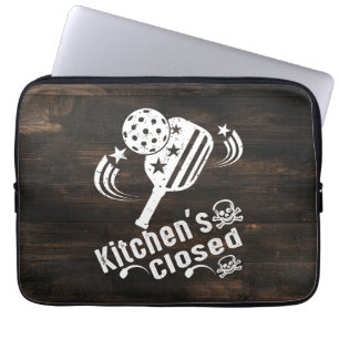 Funda Para Portátil Cierra la Cocina de Pickleball de moda retro vinta