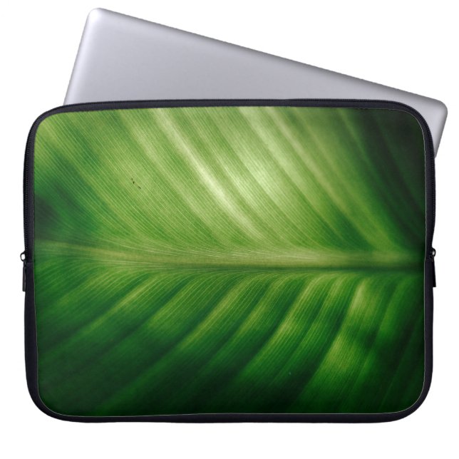 Funda Para Portátil Cierre de la hoja verde (Frente)