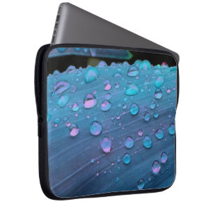 Funda Para Portátil Cierre de las gotas de lluvia, azul espacial