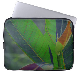 Funda Para Portátil Cierre de las hojas verdes