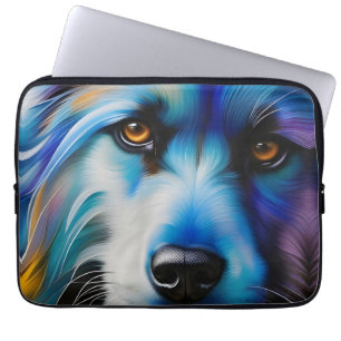 FUNDA PARA PORTÁTIL CIERRE DE PERRO AZUL DE TERRIER DE SCRUFFER