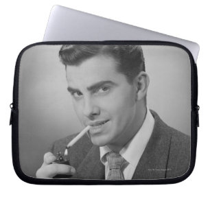 Funda Para Portátil Cigarrillo de la iluminación del hombre