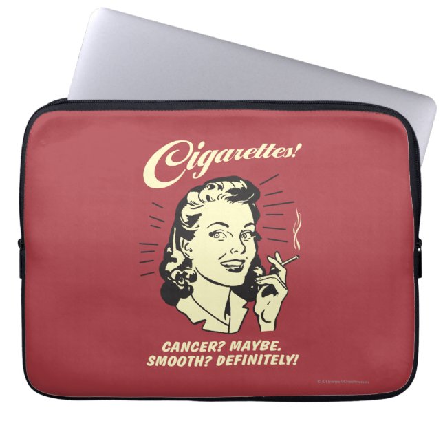 Funda Para Portátil Cigarrillos: Cáncer Quizás Def Suave. (Frente)