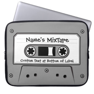 Funda Para Portátil Cinta cassette de audio gris