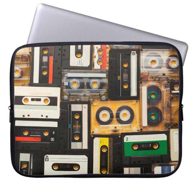 Funda Para Portátil Cinta de audio retro (Frente)