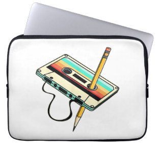 Funda Para Portátil Cinta de casete de los 80 Lápiz Retro Vintage de l