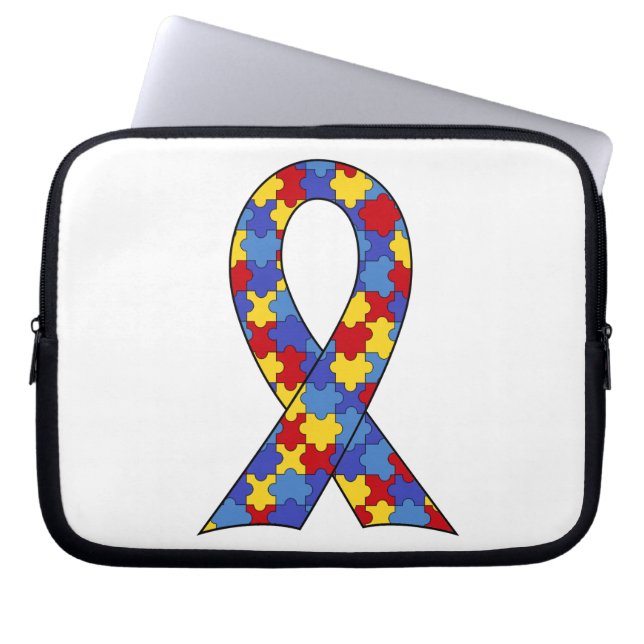 Funda Para Portátil Cinta de la conciencia del autismo (Frente)