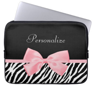 Funda Para Portátil Cinta rosa clara suavemente femenina elegante del