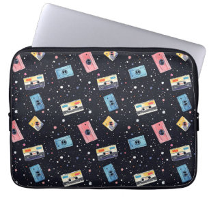 Funda Para Portátil Cintas de cassette retro en espacio cósmico