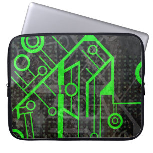 Funda Para Portátil Circuito verde