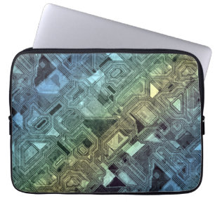 Funda Para Portátil circuitos de caramelo - lima de limón: