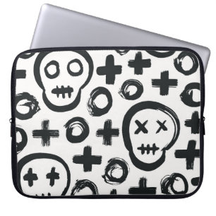 Funda Para Portátil Círculo De Cráneo: Decoración sin Maravillas.