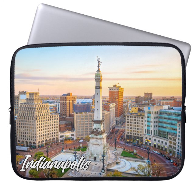 Funda Para Portátil Círculo del Monumento, Indianápolis, Indiana, Esta (Frente)