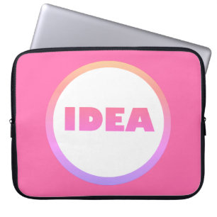 Funda para portátil Círculo Enfoque Idea Rosa Lind