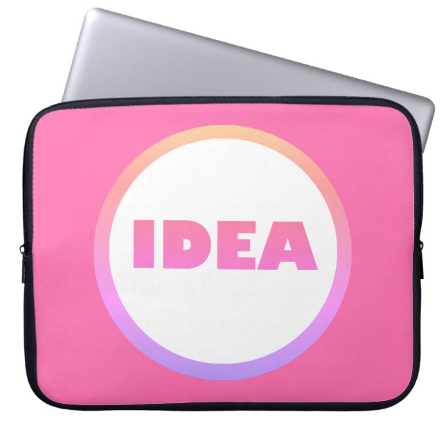 Funda para portátil Círculo Enfoque Idea Rosa Lind (Frente)