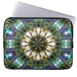 Funda Para Portátil Círculo y caleidoscopio estelar en estilo acrílico