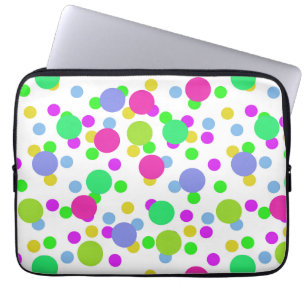 Funda Para Portátil Círculos abstractos sin inconvenientes, el confett