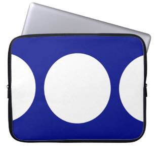Funda Para Portátil Círculos blancos en azul