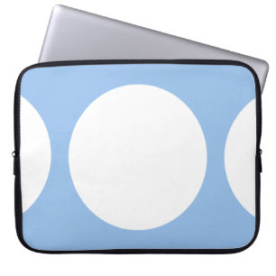 Funda Para Portátil Círculos blancos sobre azul claro