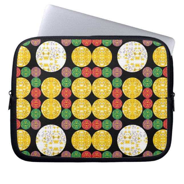 Funda Para Portátil Círculos de Estrellas (Frente)