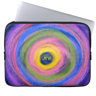 Funda Para Portátil Círculos de Mandalas vibrantes y coloridos persona