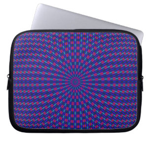 Funda Para Portátil Círculos geométricos azules y rojos